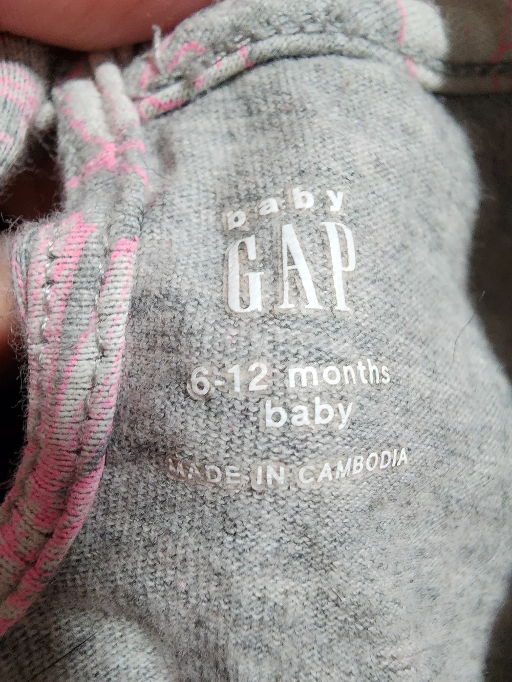 GAP Pink and Gray Floral Girls Top